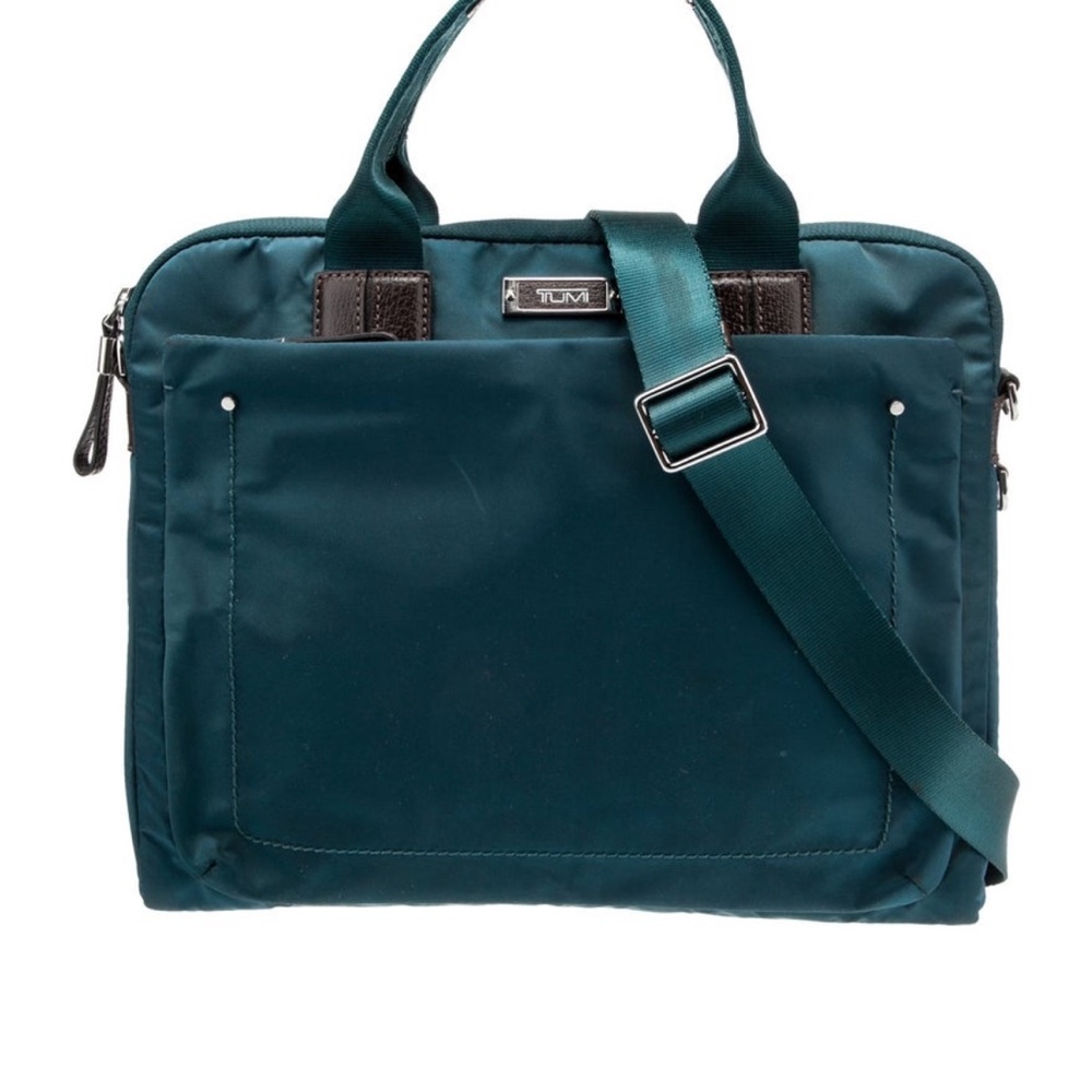 TUMI Men's Dark Teal Laptop Bag